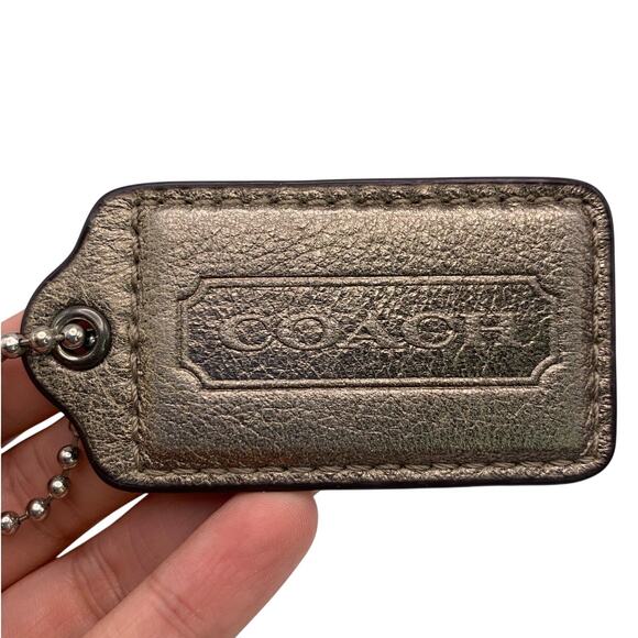 COACH  Metallic Fob Bag Charm Hang tag Hangtag - Picture 1 of 3